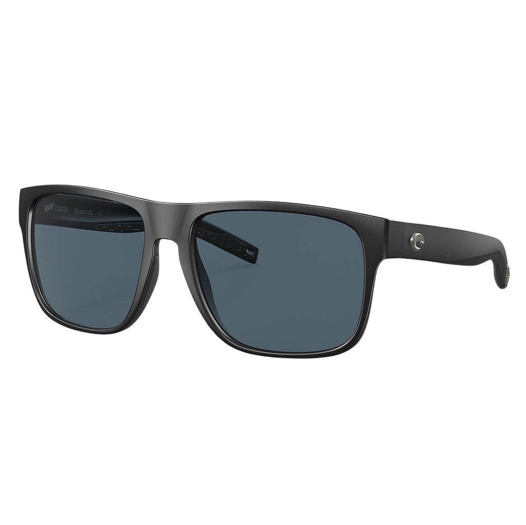 Costa Spearo XL Polarized Sunglasses in Matte Black with Grey 580P